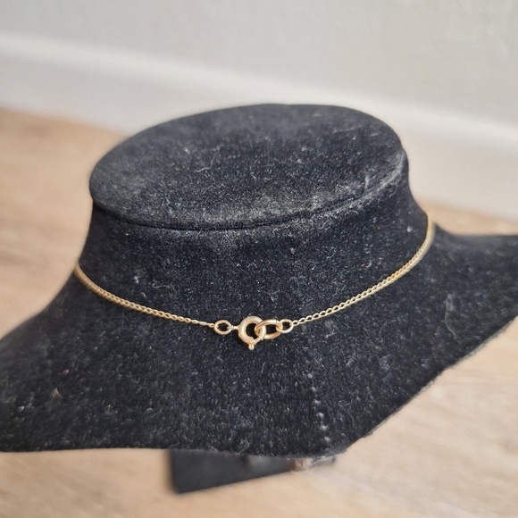 Vintage Anson 1/20 12K GF Necklace Faceted Quarts Crystal Leaf Pendant 16” - Picture 3 of 9